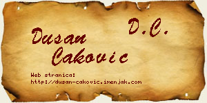 Dušan Caković vizit kartica